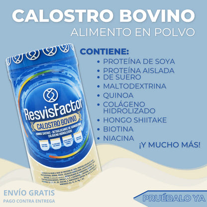 Antivejecimiento con Revisfactor calostro bovino.